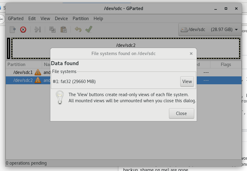 Gparted's Attempt Data Rescue