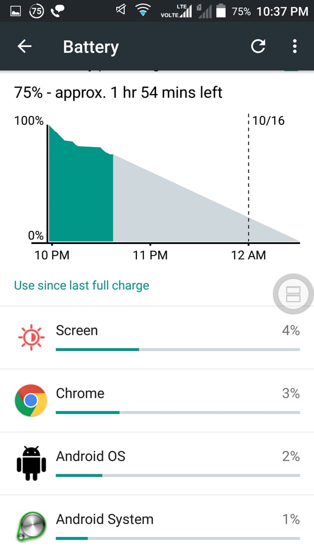 settings battery statistics screenshot 