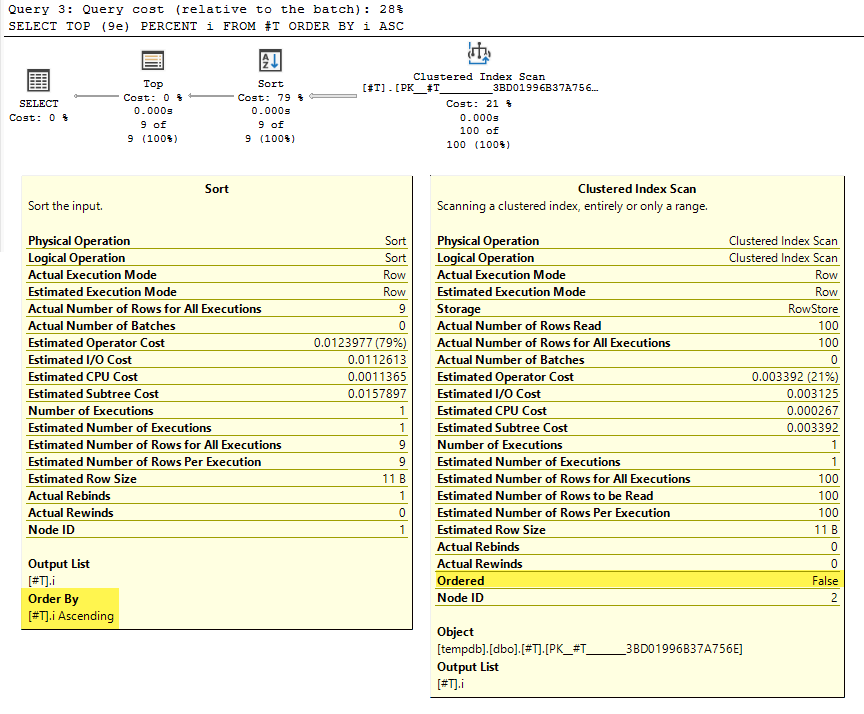 SSMS execution plan