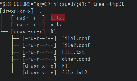 tree not showing color for g+s