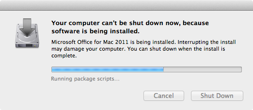 Error dialog