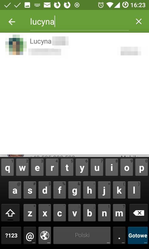 I enter the name of contact A (starting with 