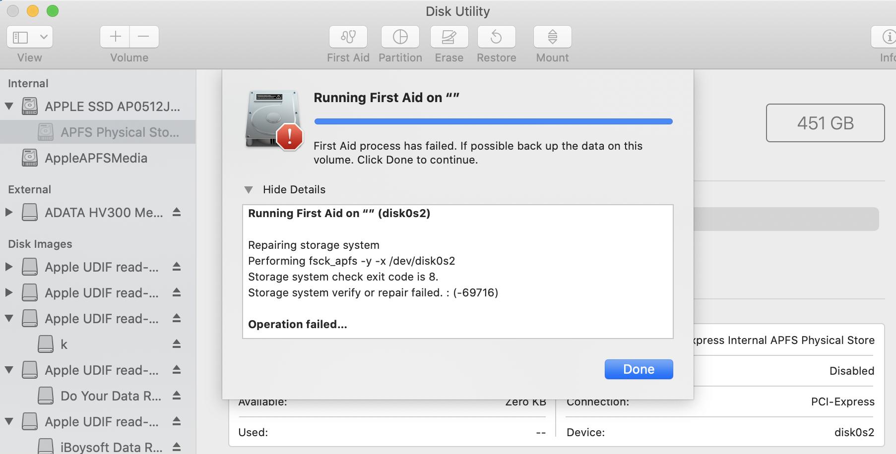 Disk Utility Screenshot