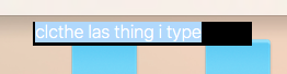 Screenshot of area where text appears