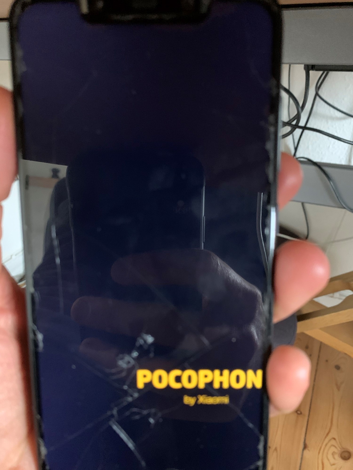 this is what I see before the phone restarts again