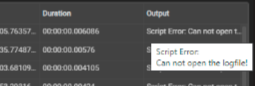 Eror: Can not oepn the logfile! 