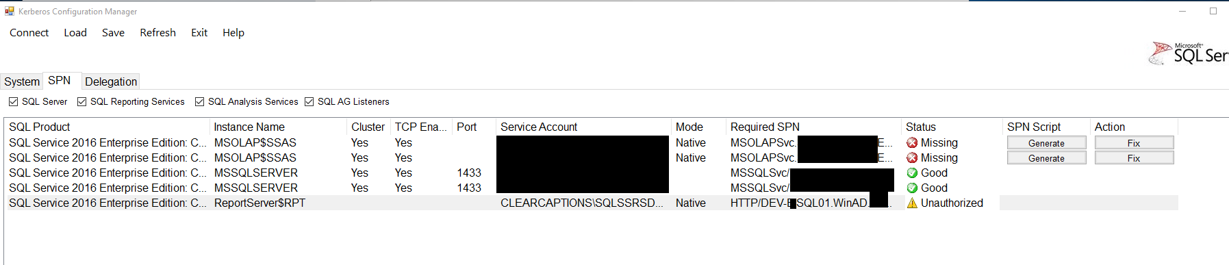 Kerberos Tool Result