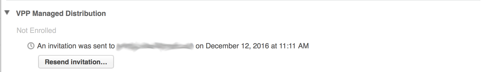 Confirmation of invitation being sent