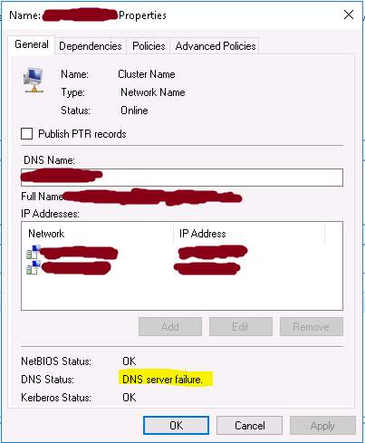 Properties of the cluster resource - img