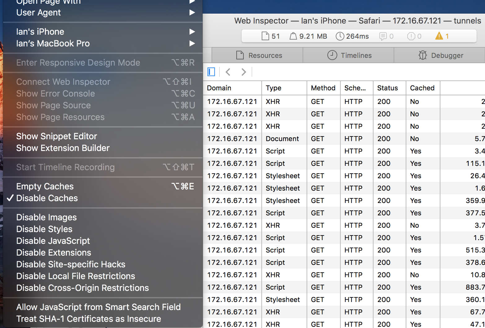 Network debugger