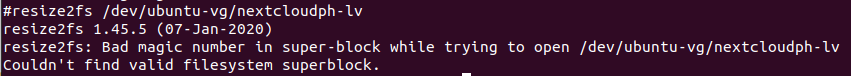 Bad magic number error message