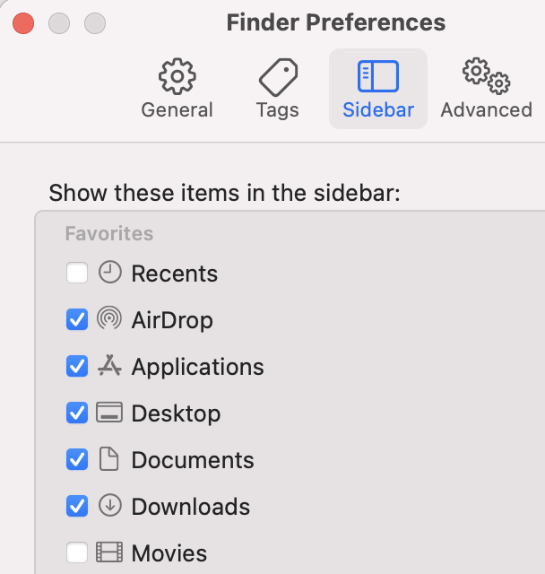 Finder Preferences
