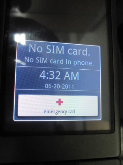 Without SIM card