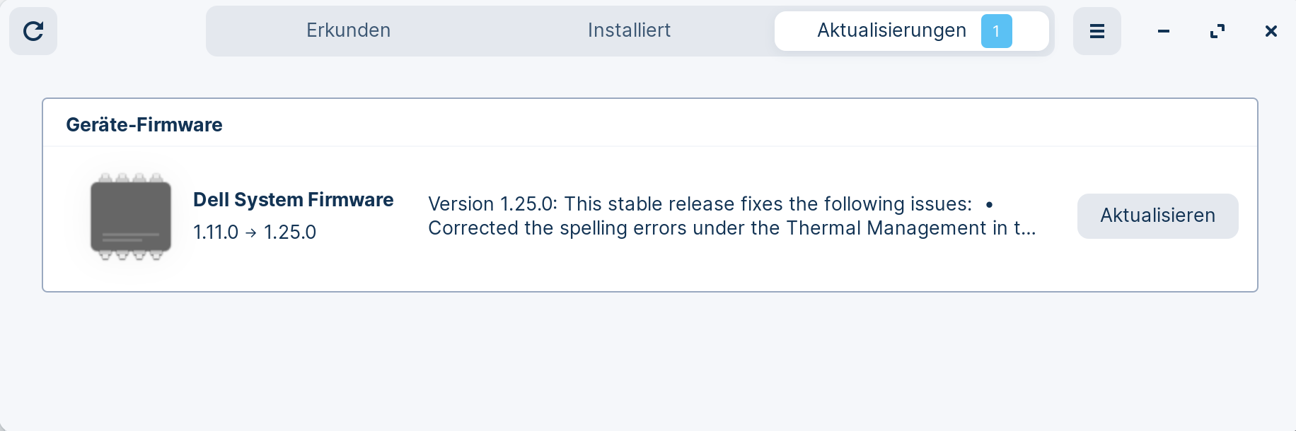 firmware update in Software