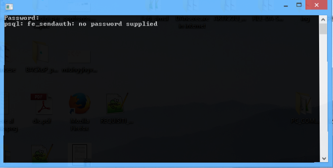 psql: fe_sendauth: no password supplied