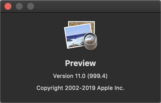 Preview.app version from 