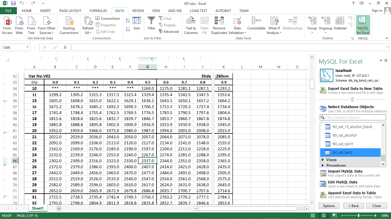 excel sheet