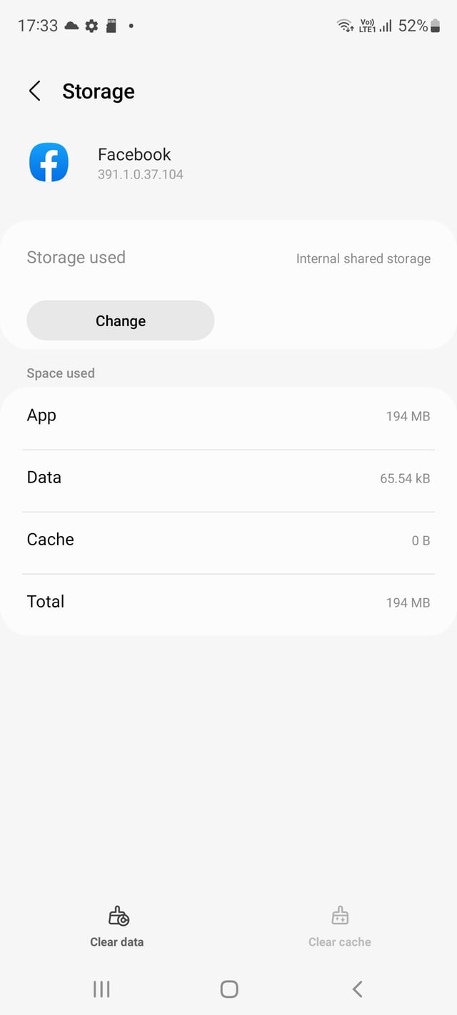 Screenshot of change moving location