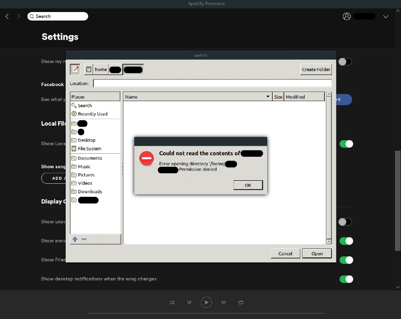 Spotify error