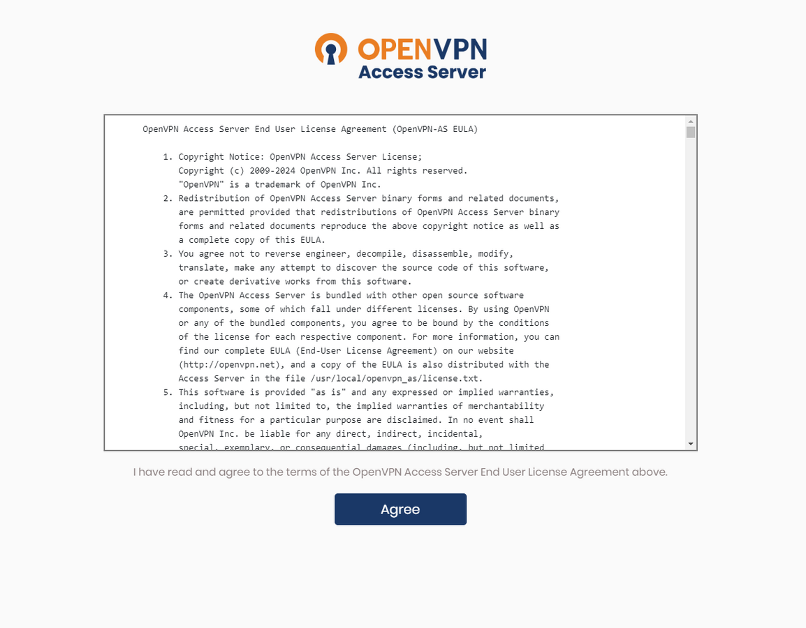 OpenVPN Access Server License Agreement