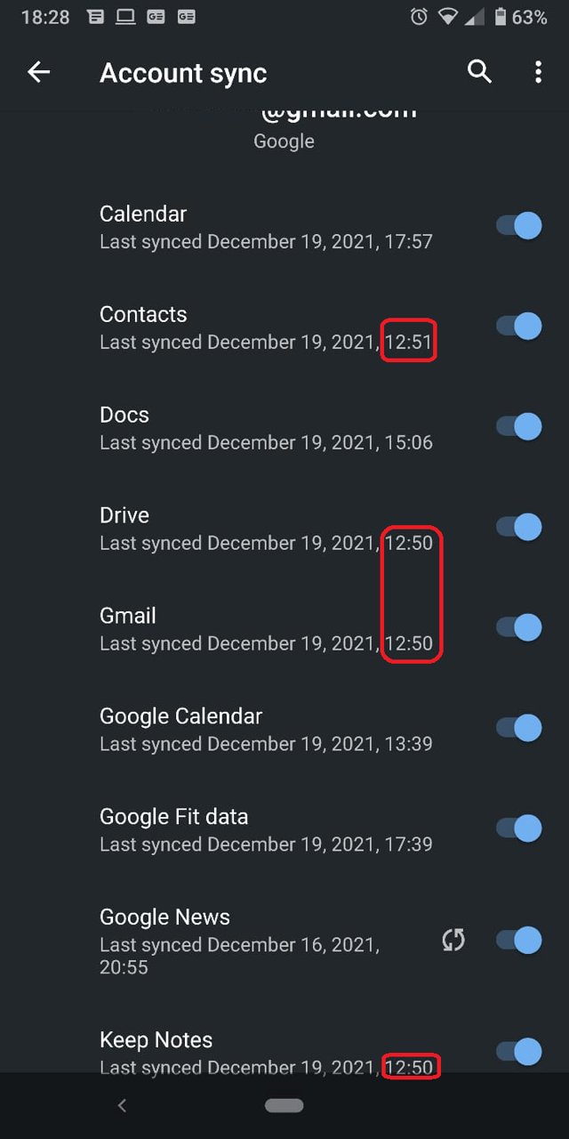 account sync delayed