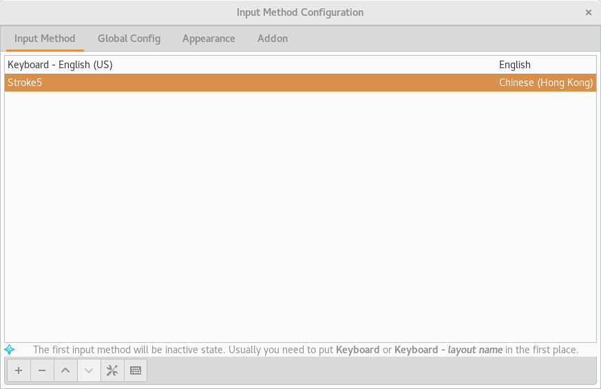 Fcitx configuration window