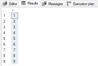 SSMS results