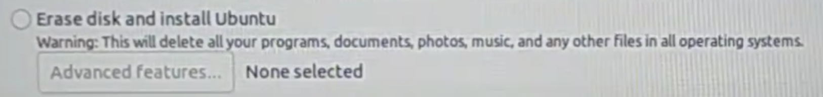 erasing disk